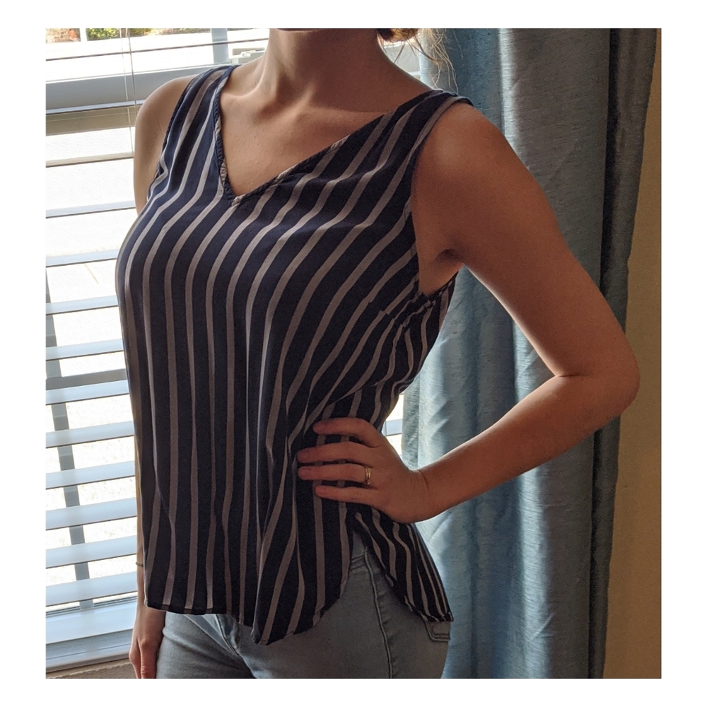 Striped blouse.